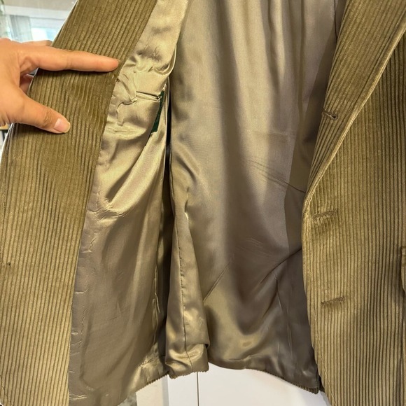 VINTAGE 70’s Orvis Safari Blazer Men’s Zambezi Corduroy Leather Patch Notch 40S - Picture 7 of 10